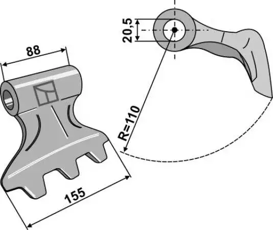 Hammerschlegel 155x88mm